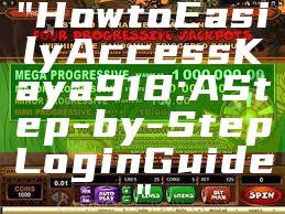 "How to Easily Access Kaya918: A Step-by-Step Login Guide"